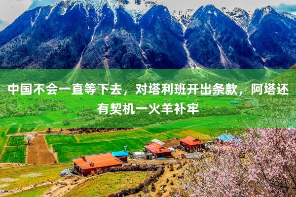 中国不会一直等下去，对塔利班开出条款，阿塔还有契机一火羊补牢