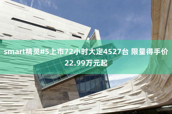 smart精灵#5上市72小时大定4527台 限量得手价22.99万元起