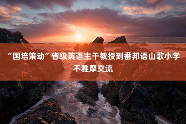 “国培策动”省级英语主干教授到番邦语山歌小学不雅摩交流