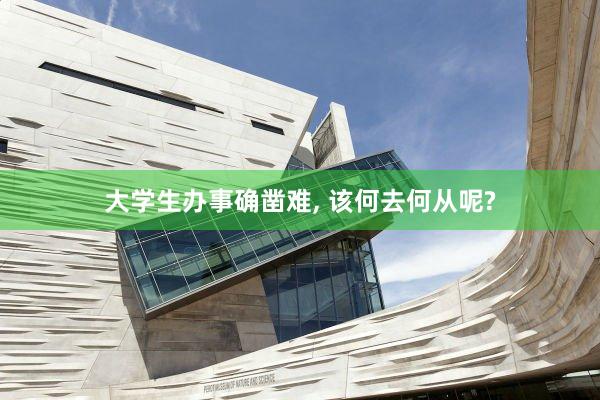 大学生办事确凿难, 该何去何从呢?